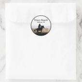 カスタムランチカウボーイホースビッグスカイ ラウンドシール (バッグ)