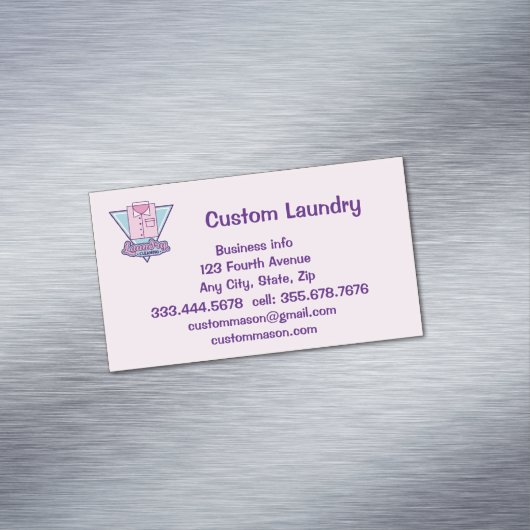 カスタムランドリードライクリーナービジネスCa マグネット名刺 (インサイチュ)