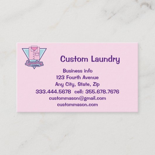 カスタムランドリー乾燥機 名刺 (正面)