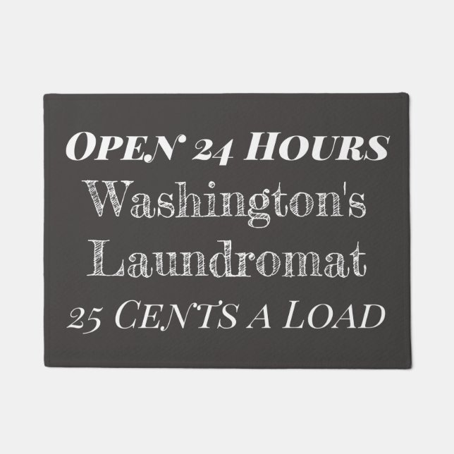 カスタムランドリー室Chalkboardランドリーマットラグのギフト ドアマット (正面)