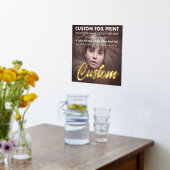 カスタムリアルホイル（ゴールドまたはシルバー）プリント 16"×16" 箔ポスター (レイダウン (キッチン))