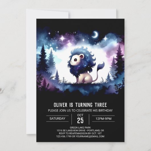 カスタムリオお洒落ン誕生日 招待状 (正面)