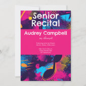 カスタムリサイタル音楽ポップ・アートの抽象芸術 招待状 (正面)