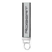 カスタムリストキーチェーンブラック リストバンドキーホルダー (鍵ボトム)