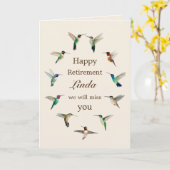 カスタムリタイアハミングバーズカード カード (黄色い花)