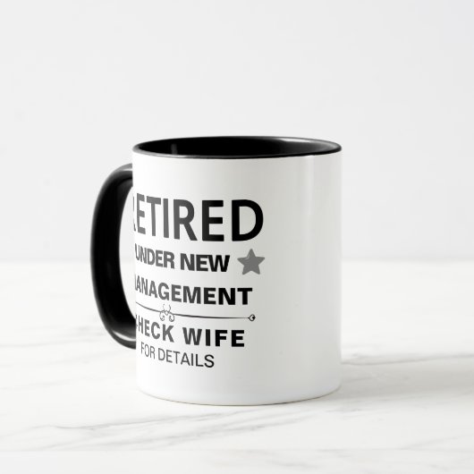 カスタムリタイアマグカップ – ハッピーリタイアギフトカップ マグカップ (正面左)