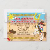 カスタムリトルカウボーイ誕生日の招待状 招待状 (正面)