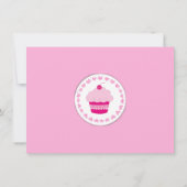 カスタムリトルカップケーキ1歳の誕生日の招待状 招待状 (裏面)