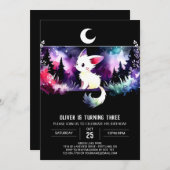 カスタムリトルキャット誕生日 招待状 (正面/裏面)