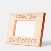 カスタムリトルペンギン、冬、6 x 4インチランドスケープ レーザー彫刻フレーム (左)