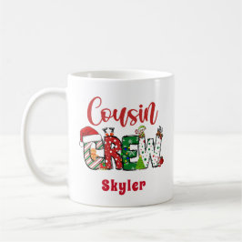 カスタムリトロな従兄弟クリスマス落書き コーヒーマグカップ