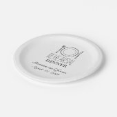 カスタムリハーサルディナーパーティー紙プレート ペーパープレート (アングル)