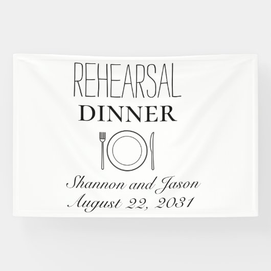 カスタムリハーサルディナー紙パーティーバナー 横断幕 (横)