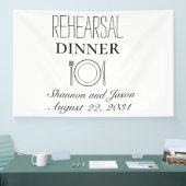 カスタムリハーサルディナー紙パーティーバナー 横断幕 (トレードショー)