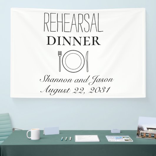 カスタムリハーサルディナー紙パーティーバナー 横断幕 (トレードショー)