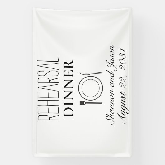 カスタムリハーサルディナー紙パーティーバナー 横断幕 (縦)
