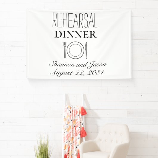 カスタムリハーサルディナー紙パーティーバナー 横断幕 (インサイチュ)