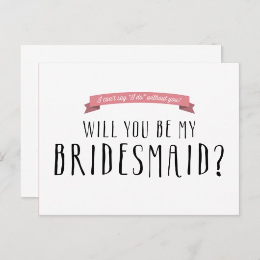 カスタムリボンの色 – ブライドメイド提案 インビテーションポストカード (正面/裏面)