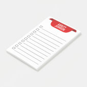 カスタムリボン名タグ（赤） ポストイット (アングル)