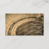 カスタムリュティエ職人アコースティックギター 名刺 (正面)