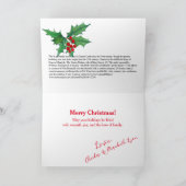 カスタムリヨンスコティッシュクラングラミーキャッスルプレイドクリスマス カード (内部)