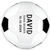 カスタムリングや輪ベアラ名結婚の日付適用領域 サッカーボール (回転)