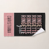 カスタムリングエットガール |リングエットプレーヤーのギフト ハンドタオル (ハンドタオル)