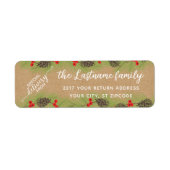 カスタムリースクラッシーガーランドフェイクオンブラウンクラフト ラベル (正面)