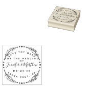 カスタムリース素朴とスクリプトの保存日付 ラバースタンプ (押印)