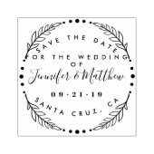 カスタムリース素朴とスクリプトの保存日付 ラバースタンプ (インプリント)