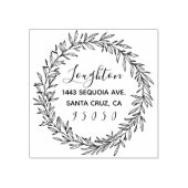 カスタムリース素朴と可愛いスクリプト差出人住所 ラバースタンプ (インプリント)