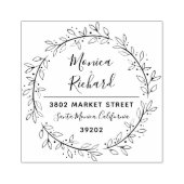 カスタムリース結婚差出人住所 ラバースタンプ (インプリント)