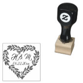 カスタムリース、カップル、ハート型。 ラバースタンプ (押印)