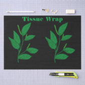 カスタムリーフイメージケリーグリーン文字 薄葉紙 (クラフト)