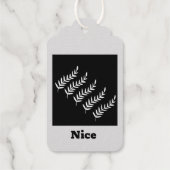 カスタムリーフイメージニース文字ゴールドフォイルギフトラベル ギフトタグ (裏面)