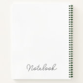 カスタムリーフ名ホワイトノート ノートブック (裏面)