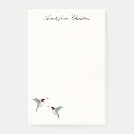 カスタムルビーの胸の蜂の巣鳥のメモ ポストイット (正面)