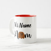 カスタムルビーカバリエキングチャールズスパニエル犬ギフト ツートーンマグカップ (正面左)