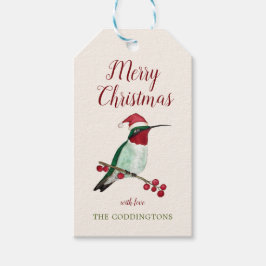 カスタムルビー喉のハミングバード ギフトタグ