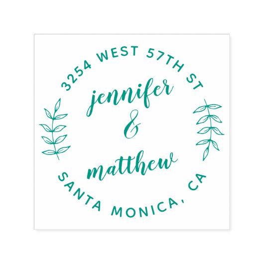 カスタムル結婚ズ植物学差出人住所 セルフインキングスタンプ (デザイン)