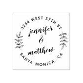 カスタムル結婚ズ植物学差出人住所 ラバースタンプ (インプリント)