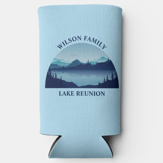 カスタムレイクハウスファミリー懇親会サマーバケーション スリム缶クーラー (正面)