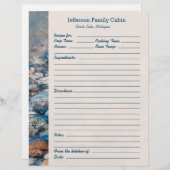 カスタムレイクハウスレシピページ (正面/裏面)