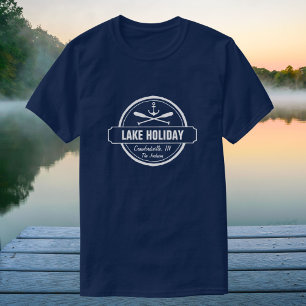 カスタムレイク・タウン・アンド・ファミリーネーム航海のいかり Tシャツ