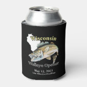カスタムレイク/デイトウィスコンシンウォレーアイオープナーダーク 缶クーラー (缶正面)