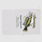 カスタムレイク/デイトウィスコンシンバスオープナータオル ゴルフタオル (横)