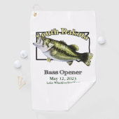 カスタムレイク/デイトサウスダコタベース魚釣りタオル ゴルフタオル (インサイチュ)