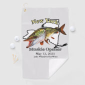 カスタムレイク/デイトニューヨークムスキー魚釣りタオル ゴルフタオル (インサイチュ)