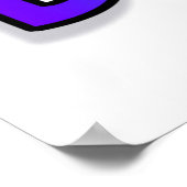 カスタムレインボーカラーハッピーバースデー ポスター (角)