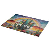 カスタムレインボーサボテン カッティングボード (角)